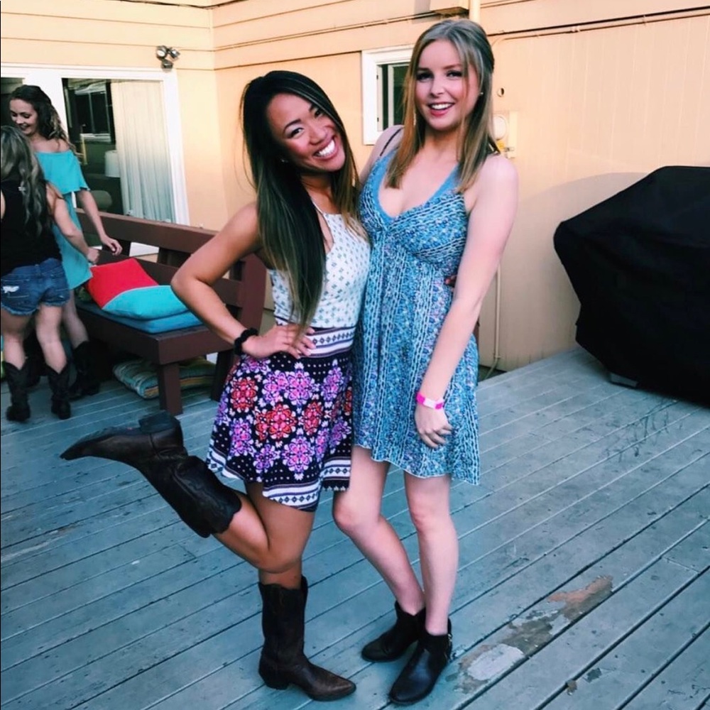 Printed Summer Cross Back Sundress